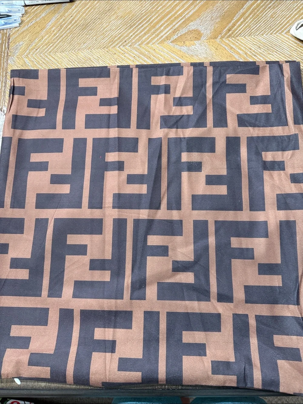 Designer-Inspired Brown & Black Geometric Bedding Throw